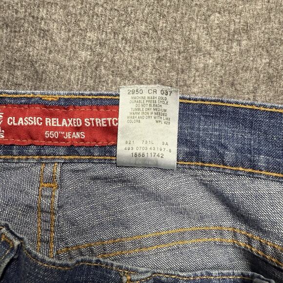 Vintage Levis 550 Relaxed Stretch Jeans Women's 6 M Mis Blue Tapered 90's MOM - Picture 3 of 7
